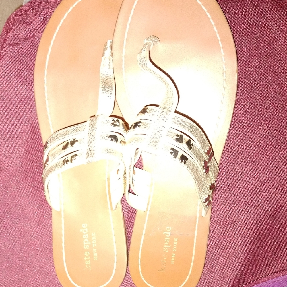 Kate Spade Metallic Gold Sandals Size 10